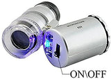 Mini Pocket LED Loupe Magnifier - 60x