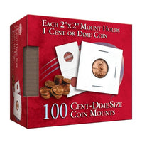 Cent-Dime 2x2 Mylar Protective Coin Covers: 100 Count